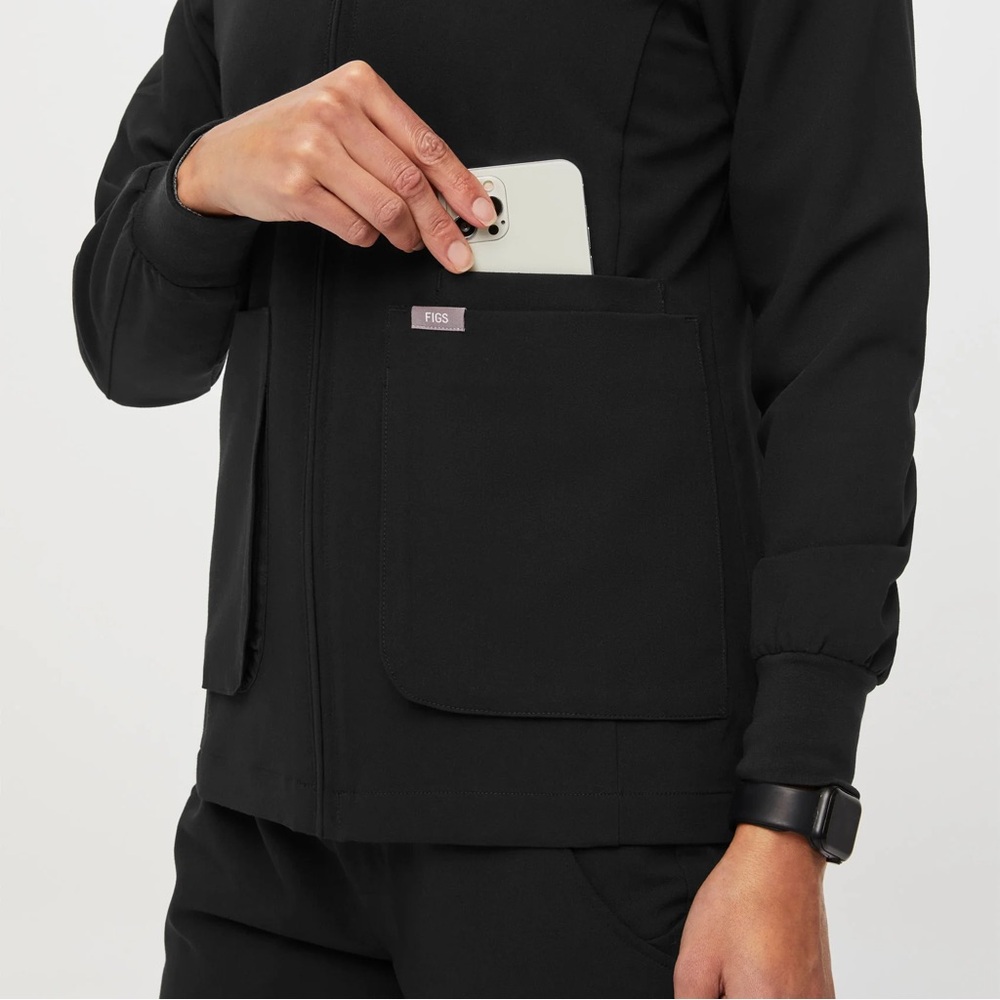 Figs Black Scrub Jacket - Picture 3 of 6